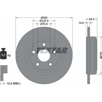 Brzdový kotouč Brzdový kotouč TEXTAR 92274703
