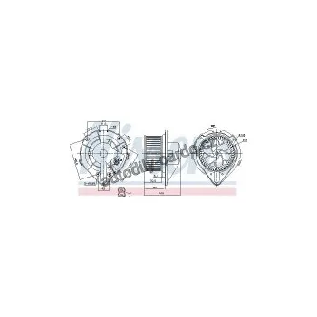 Chladič motoru Vnitřní ventilátor NISSENS 87064