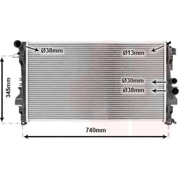 Chladič motoru Chladič, chlazení motoru VAN WEZEL 30002356