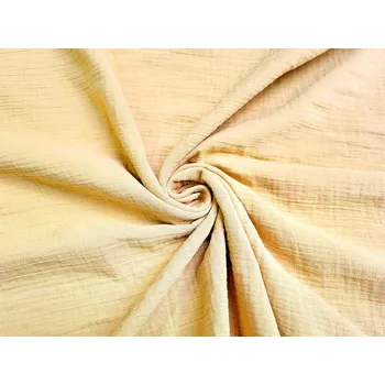 BYTEMA Bavlněná látka GÁZOVINA HOŘČICOVÁ šíře 280 cm