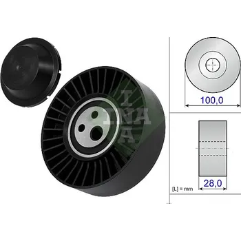 Napínací kladka, žebrovaný klínový řemen INA 531 0635 20