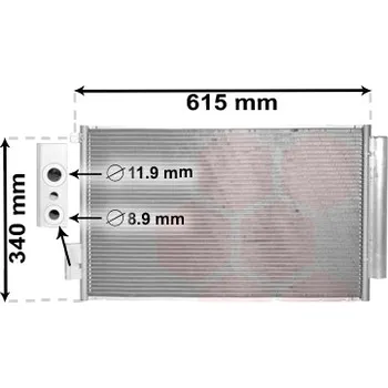 Výparník klimatizace Kondenzátor, klimatizace VAN WEZEL 17005412