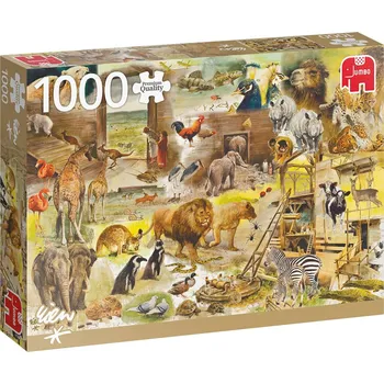 Puzzle Puzzle Jumbo Stavba Noemovy archy, 1000 dílků + k objednávce puzzle zdarma
