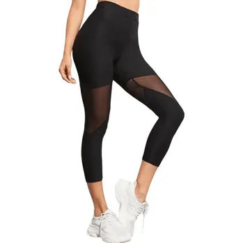 Dámské legíny Dámské 3/4 legíny se síťkou Leona černé