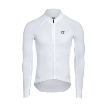 cyklistický dres Kalas Pánsky cyklistický dres PASSION Z3 | Dres dlouhý rukáv TEMPS | white Kalas velikost: 7 ( 3XL)