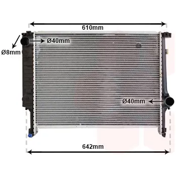 Chladič motoru Chladič, chlazení motoru VAN WEZEL 06002132