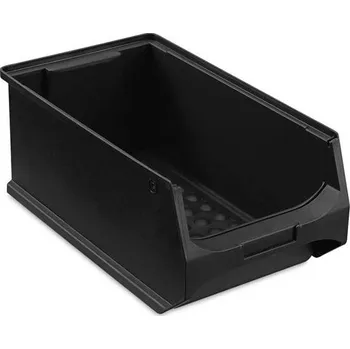 ESD plastový zásobník STORAGE, 350 x 200 x 150 mm, barva černá