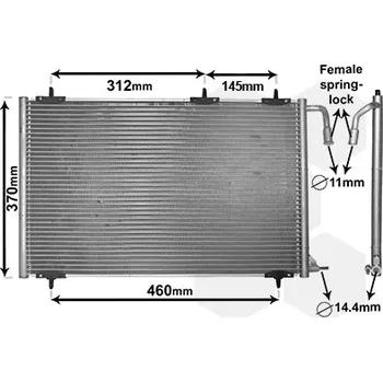 Výparník klimatizace Kondenzátor, klimatizace VAN WEZEL 40005257