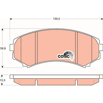 Brzdová destička Sada brzdových destiček, kotoučová brzda TRW GDB3246