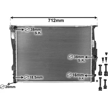 Chladič motoru Chladič, chlazení motoru VAN WEZEL 06002303