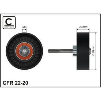 Auto-moto Vratná/vodicí kladka, klínový žebrový řemen Caffaro 22-20