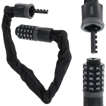 Zámek na kolo Bezpečnostní zámek na klíč 60 x 3 cm černý