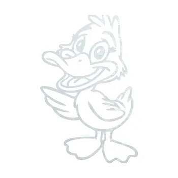 Samolepící dekorace SAMOLEPKA Káčátko 002 levá (51 - 3D karbon bílý) NA AUTO, NÁLEPKA, FÓLIE, POLEP, TUNING, VLASTNÍ TEXT, TISK, AUTOSAMOLEPKY.cz, POLEPY, OBRÁZEK, LOGO, SAMOLEPKY