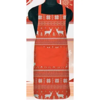 Kuchyňská zástěra ZÁSTĚRKA - ZÁSTĚRKY vánoční SOB červeno bílá