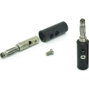 Krokosvorka Banánek 4mm černý, šroubovací