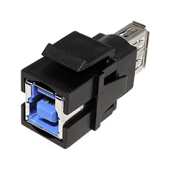 Elektrický konektor BACHMANN Keystone spojka USB3.0 B(F) - USB3.0 A(F), černá (917.401) - 19.07.1985