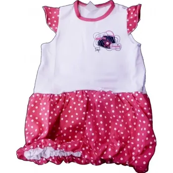 Dívčí šaty Šaty dětské bavlna - SHOPPING růžové puntíky - vel.92