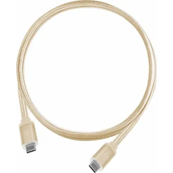Datový kabel SilverStone USB-C – USB-C kabel USB 0,5 m zlatý (52039)