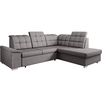 Sedací souprava Rozkládací sedací souprava, hnědošedá, pravá, OREO ROH