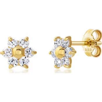 Náušnice SOFIA zlaté náušnice květy se zirkony NB9NBG-0084