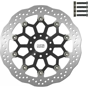 Brzdová čelist NG přední brzdový kotouč KTM DUKE 790 ABS/790L A2 ABS 18-22 (320X52X5mm) OVERSIZE s adaptéry do třmenů (5 otvorů) plovoucí (prostředek hliníkový) WAVE (NG přední brzdový kotouč KTM DUKE 790 ABS/790L A2 ABS 18-22 (320X52X5mm) OVERSIZE s adaptéry do třmenů 