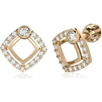 Náušnice Náušnice Kostka z růžového zlata