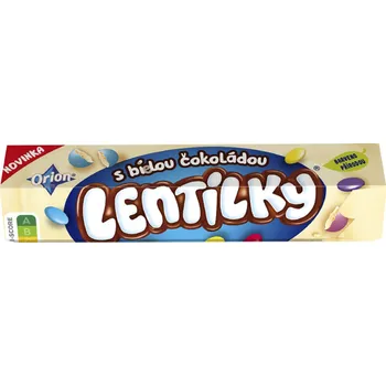 Cukrovinka Orion Lentilky s bílou čokoládou 34 g