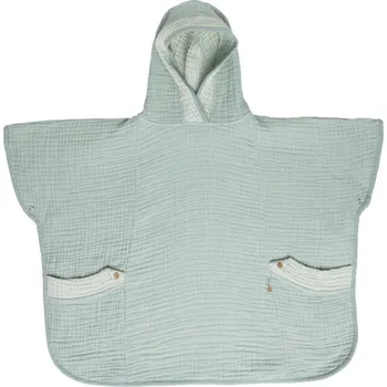 Bebe-Jou Dětské pončo Bébé-Jou Pure Cotton Green" "Barva:zelené|Materiál:100% bavlna|Požadované vlastnosti:Kapuce|Vzor:Pure Cotton Green|Značka:Bébé-jou|