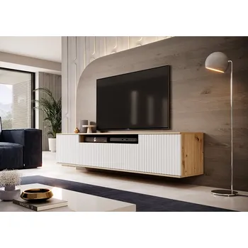 Televizní stolek Stylový televizní stolek Agnes 2 - dub artisan / bílá