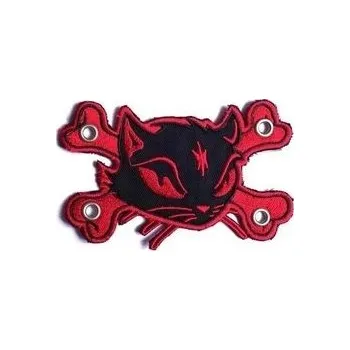 Nášivka Nášivka připínací - Kočičí hlava červená velká