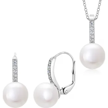 Souprava šperků SOFIA zlatý set s perlami ZODLP316610XL2+ZODLE/P312210XL2