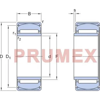 SKF PNA 40/62 jehlové naklápěcí ložisko
