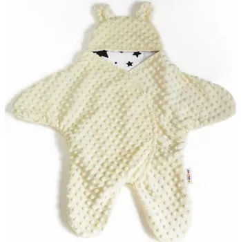 Fusak Fusak/Kombinéza do autosedačky/kočárku - MINKY smetanová - vel.0-6měs.