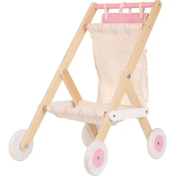 Dřevěná hračka Classic World Dřevěný kočárek pro panenku s taškou