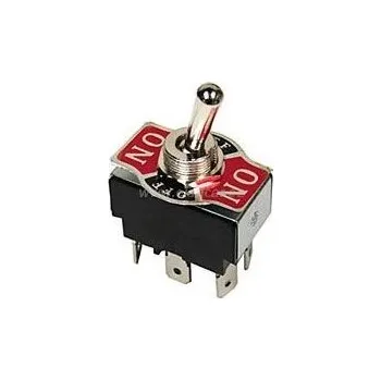 Auto elektroinstalace Přepínač páčkový - ON-OFF-ON 2pol.250V/10A