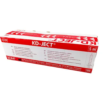 Zdravotnický materiál Injekční stříkačka KD-JECT 5 ml, 100 ks