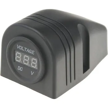 Auto elektroinstalace Digitální voltmetr 6-30V červený do panelu, 34530A