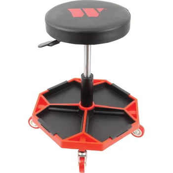 Mobilní stolička s nastavitenou výškou, včetně úložného prostoru na nářadí, Welzh (Welzh Werkzeug)
