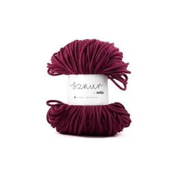 Příze Bavlněná šnůra MILA 3 mm - amarant