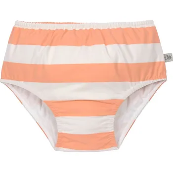 Kojenecké plavky LÄSSIG plavky Swim Diaper Girls block stripes milky/peach 7-12 m