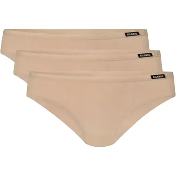Kalhotky Dámské bavlněné kalhotky Atlantic 3BLP-586 beige 3pack M Béžová