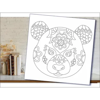 Radost v písku Šablona na pískování panda hlava Varianta: 210 x 210 mm