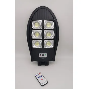 Stojací lampa Solární pouliční lampa s detektorem pohybu a dálkovým ovládáním 180W