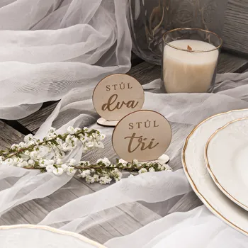 Party dekorace Dřevěné číslo stolu