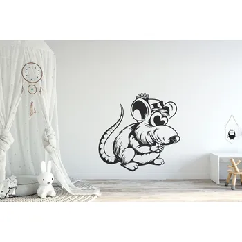 Samolepící dekorace Lepy.cz Samolepka na zeď Krysa Velikost (šířka x výška): 30x29cm, Barevná varianta: Světle žlutá