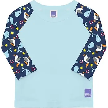 Kojenecké plavky Bambino Mio Dětské tričko do vody s rukávem, UV 50+, nautical, vel.S" "Barva:modré|velikost kojeneckých plavek:M - od 6ti do 12ti měsíců (7-9 kg)|Vzor:Nautical|