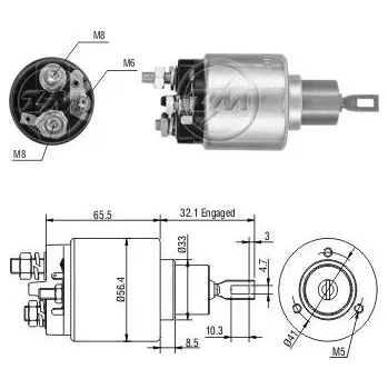 Startér Spínač startéru Bosch 0001108106, 0331303140