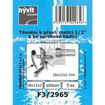 Ventil PROTIMEX Sada těsnění silikon 1/2 18x12x2,5ks