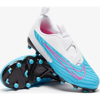 Kopačky Dětské kopačky Nike JR Phantom GX Academy FG/MG bílá/modrá (5uk/ 38EU/ 24cm)