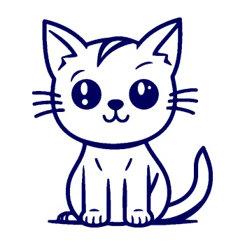 Samolepící dekorace SAMOLEPKA Kočka 036 pravá (23 - tmavě modrá) NA AUTO, NÁLEPKA, FÓLIE, POLEP, TUNING, VLASTNÍ TEXT, TISK, AUTOSAMOLEPKY.cz, POLEPY, OBRÁZEK, LOGO, SAMOLEPKY